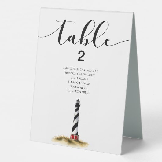 Signes de table côtière (Verso)