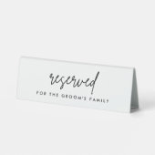 Signes de table de Mariage de famille de chambre d (Verso)