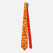 Signes Dollar Jaune Funky Cravate Motif (Devant)