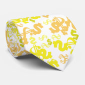 Signes Dollar Jaune Funky Cravate Motif (Roulé)