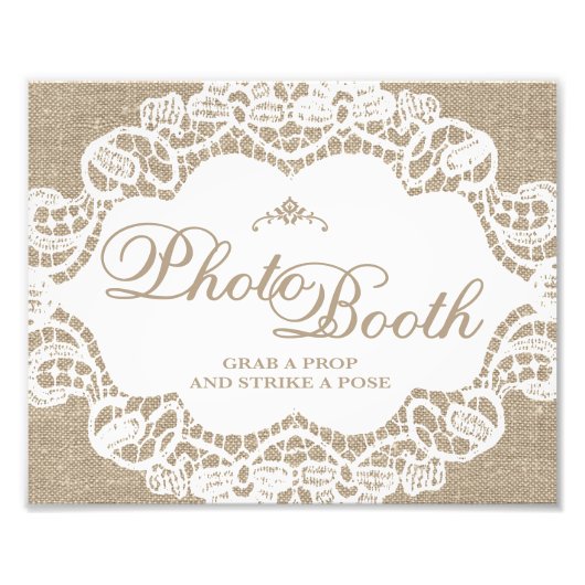 Signes mariages - Burlap & Lace - Photo Booth - (Devant)