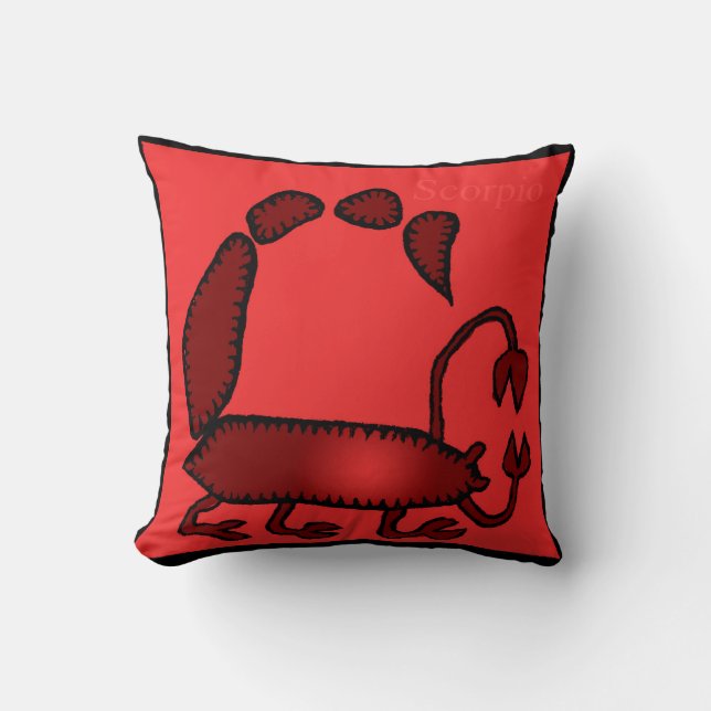 Signes Zodiac Scorpio Coussin d'anniversaire (Recto)