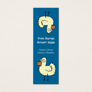 Signet à l'envers de poulet de bande dessinée