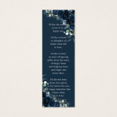 Signet commémoratif de la photo florale bleu marin (Dos)