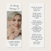 Signet commémoratif simple photo funéraire (Devant & derrière)