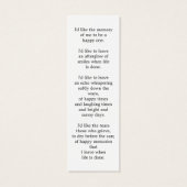 Signet commémoratif simple photo funéraire (Dos)