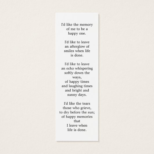 Signet commémoratif simple photo funéraire (Dos)