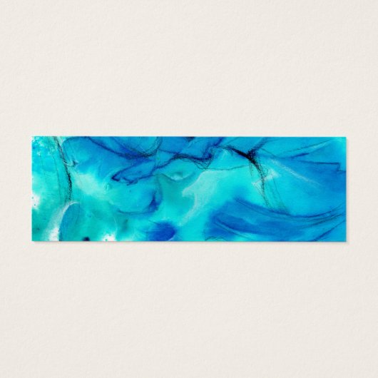 Signet d'aquarelle bleu sous-marin Abstrait (Dos)