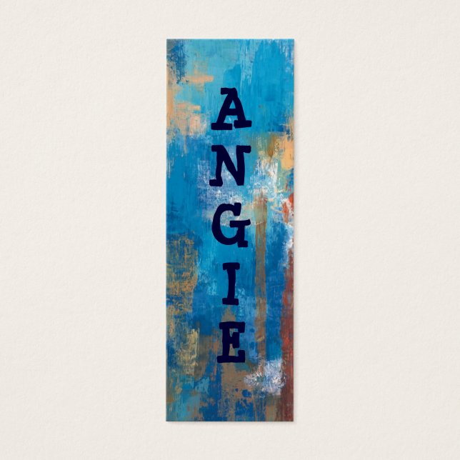 Signet de balise de nom Abstrait personnalisable (Devant)