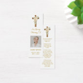 Signet de funérailles de croix de rose blanche Pho (Bureau)