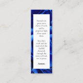 Signet de la carte de prière commémorative en bleu (Dos)