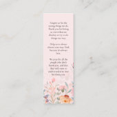 Signet de la carte de prière Floral Blush Pink (Dos)