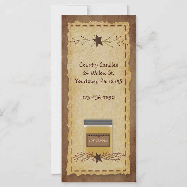 Signet de la carte en rack à bougie Jar (Devant)