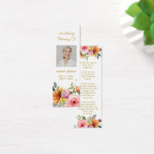 Signet de lecture de deuil de photo florale (Bureau)