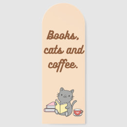Signet de lecture - Livres, Chats et Café