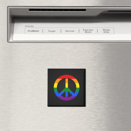 Signet de paix LGBT Magnet (In Situ (Lave-vaisselle))