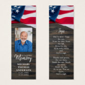 Signet de prière commémorative American US (Devant & derrière)