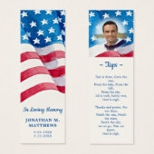 Signet de prière commémorative du drapeau patrioti (Devant & derrière)