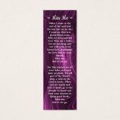 Signet de prière funéraire 3 Photo Poème de marbre (Dos)