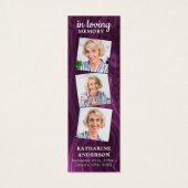 Signet de prière funéraire 3 Photo Poème de marbre (Devant)