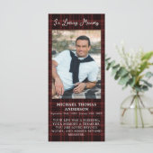 Signet de prière funéraire Carte Plaid Photo Memor (Debout devant)