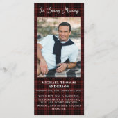 Signet de prière funéraire Carte Plaid Photo Memor (Devant)