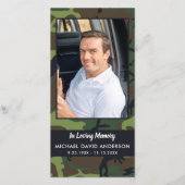 Signet de prière funéraire commémorative Carte Cam (Devant)