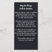 Signet de prière funéraire commémorative Carte Cam (Dos)