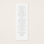 Signet de prière funéraire Croix-Photo (Dos)