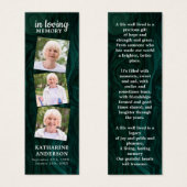 Signet de prière funéraire vert Memorial 3 (Devant & derrière)