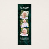 Signet de prière funéraire vert Memorial 3 (Devant)