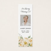 Signet du mémorial de photos florales blanches (Devant)