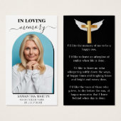 Signet funéraire commémoratif de photo minime (Devant & derrière)