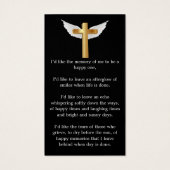 Signet funéraire commémoratif de photo minime (Dos)