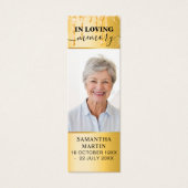 Signet funéraire commémoratif élégant des gouttes (Devant)