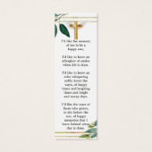 Signet funéraire commémoratif Eucalyptus Greenery (Dos)