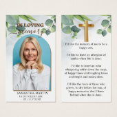 Signet funéraire commémoratif minimal botanique (Devant & derrière)