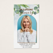 Signet funéraire commémoratif minimal botanique (Devant)