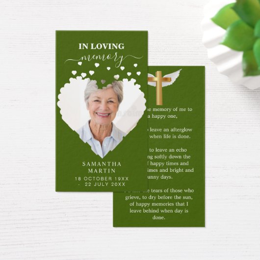 Signet funéraire commémoratif minimal de verdure (Bureau)