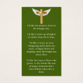 Signet funéraire commémoratif minimal de verdure (Dos)