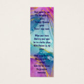 Signet funéraire de la carte de prière commémorati (Devant)