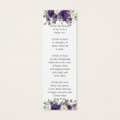 Signet funéraire de photos florales violettes (Dos)