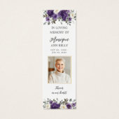Signet funéraire de photos florales violettes (Devant)