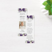 Signet funéraire de photos florales violettes (Bureau)