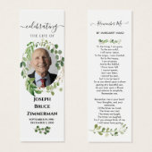 Signet funéraire de prière de poème commémoratif d (Devant & derrière)