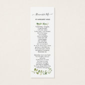 Signet funéraire de prière de poème commémoratif d (Dos)