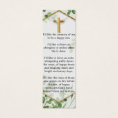 Signet funéraire du mémorial botanique verdoyant (Dos)