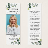 Signet funéraire du mémorial d'Eucalyptus (Devant & derrière)