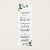 Signet funéraire du mémorial d'Eucalyptus (Dos)