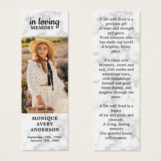 Signet funéraire en marbre (Devant & derrière)